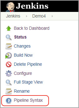 Access Pipeline Syntax.